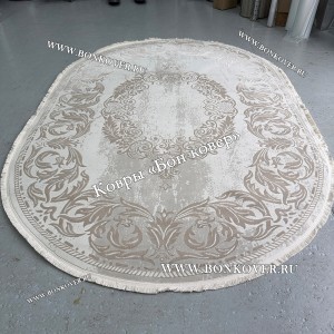 Ковер Турция Для Гостиной Дизайн 95 Белый с Бежевым